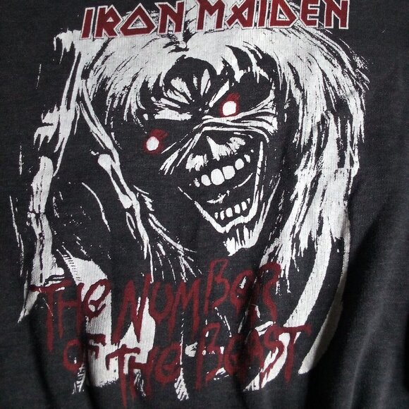 Vintage Iron Maiden Number Of The Beast Crewneck Sweatshirt RARE